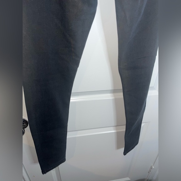 Levi's Stretchy Legging Jeans Metallic Gold Glitter Black Denim Grunge Sz 11/30 - Picture 6 of 16